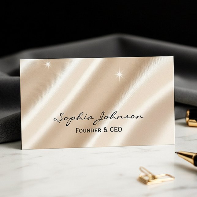 Lyxig Glitter Affärscort – Modern och Stylisk  Visitkort (Skapare uppladdad)