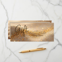 Lyxig Glitter Guld Abstrakt Presentkort Rådkort