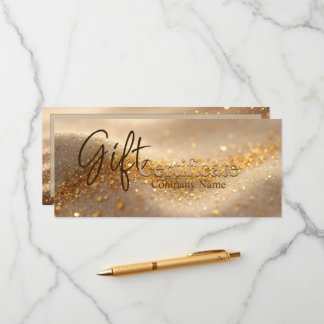 Lyxig Glitter Guld Abstrakt Presentkort Rådkort