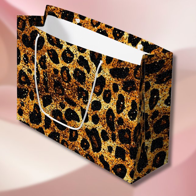 Lyxig Glitter Guld Brun Rost Leopardmönster (Skapare uppladdad)