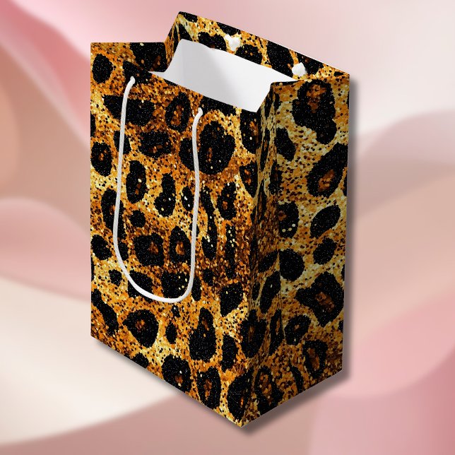 Lyxig Glitter Guld Brun Rost Leopardmönster (Skapare uppladdad)