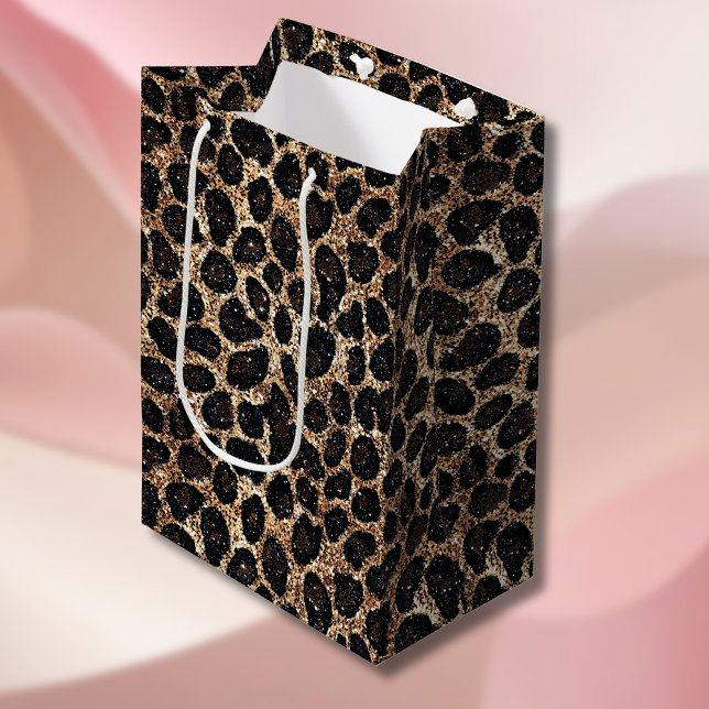 Lyxig Glitter Guld Brun Svart Leopardmönster (Skapare uppladdad)