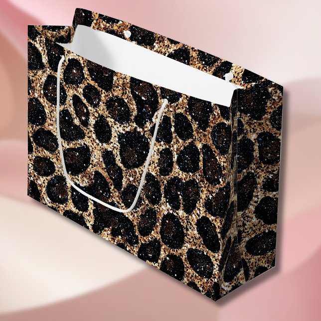 Lyxig Glitter Guld Brun Svart Leopardsmönster (Skapare uppladdad)