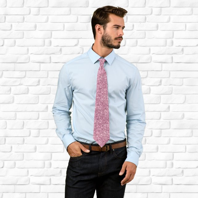 Lyxig Glittrig Dammrosa Glitter Slips (Luxury Sparkly Dusty Pink Glitter Neck Tie)