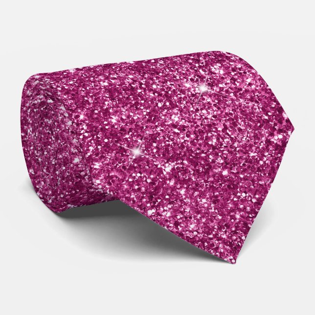 Lyxig Glittrig Mörk Magenta Glitter Slips (Rullad)