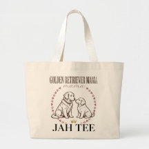 Lyxig Golden Retriever Mamma Totebag - Guld Mamma