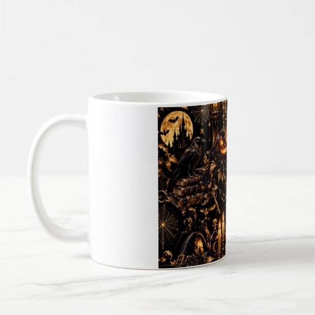 Lyxig gotisk Halloween-mugg Kaffemugg (Vänster)