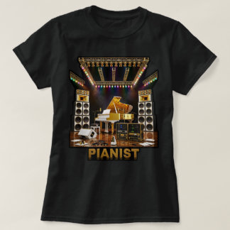 Lyxig Grand Piano Konst för Pianister Piano Spelar T Shirt