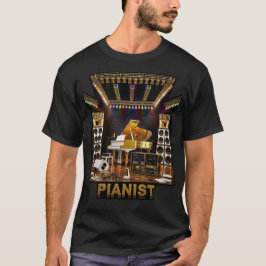 Lyxig Grand Piano Konst för Pianister Piano Spelar T Shirt