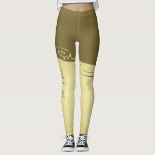 Lyxig gul metalldekoration på militär guld leggings