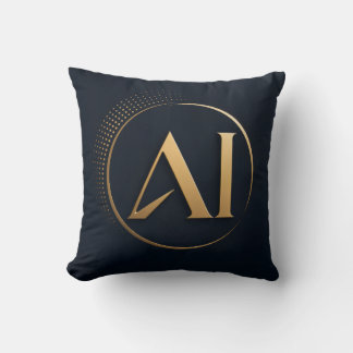 Lyxig Guld AI Logo Sömn Kudde – Elegant Arti