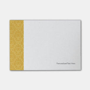 Lyxig guld- blom- tapet post-it block
