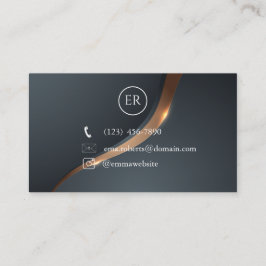 Lyxig Guld Elegant Visitenkort | Modern Minimalism Visitkort
