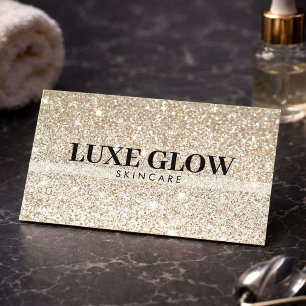 Lyxig Guld Glitter Estetiker Minimalistisk Visitkort