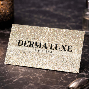 Lyxig Guld Glitter Med Spa Injektor Minimalistisk Visitkort