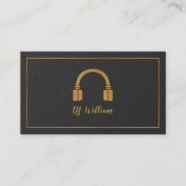 Lyxig guld- Headphone DJ för Faux Visitkort