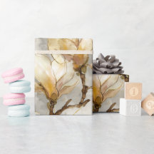 Lyxig Guld Magnolia Pärl Vattenfärg Mönster