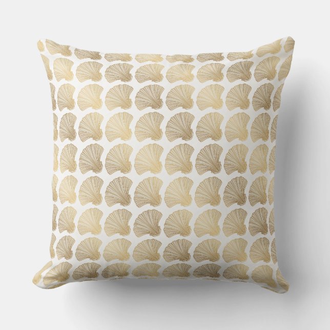 Lyxig Guld Snäckdesign Kudde (Framsida)