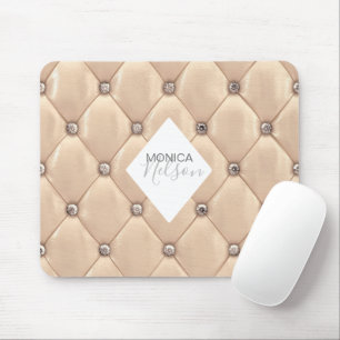 lyxig guld tuftad monogram musmatta