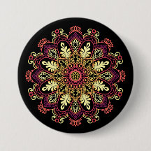 Lyxig guldfärgad mandala - gyllene ornamenterad lo