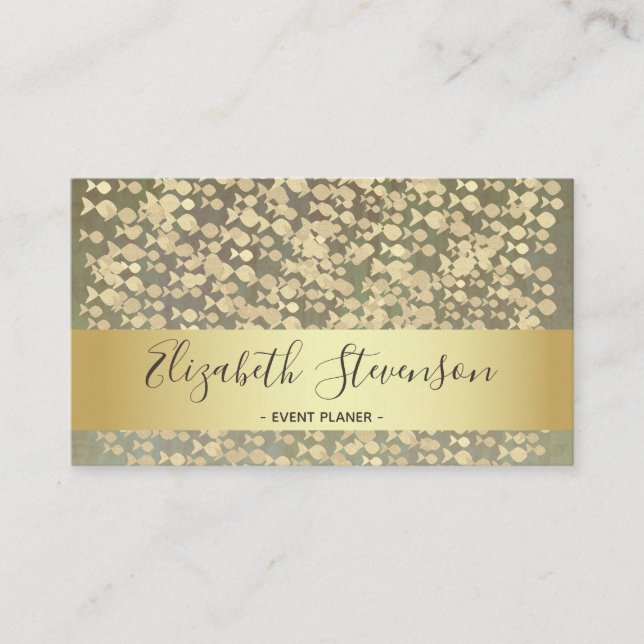 Lyxig guldfolie professionell visitkort (Framsida)