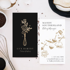 Lyxig Guldgläns Bakers Blomvisp Visitkort