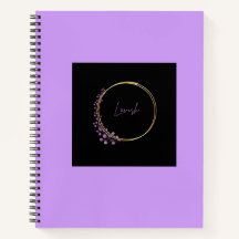 Lyxig Guldkrans Lila Spiral Anteckningsbok Journal