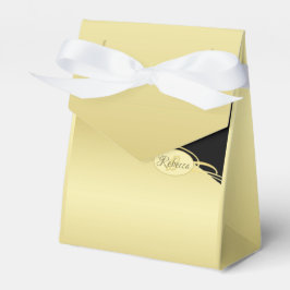 Lyxig guldsmyckning på guld & svart, Monogram, Presentaskar