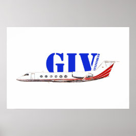Lyxig Gulfstream IV Privatjet Poster