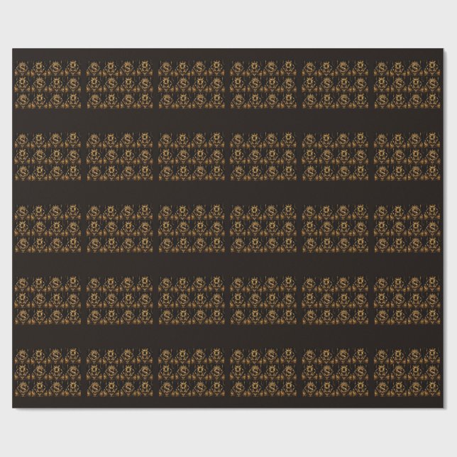 Lyxig gyllene bokstav S krona diamant monogram Presentpapper (Platt)