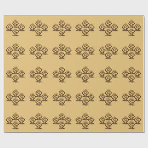 Lyxig gyllene bokstav S krona diamant monogram Presentpapper