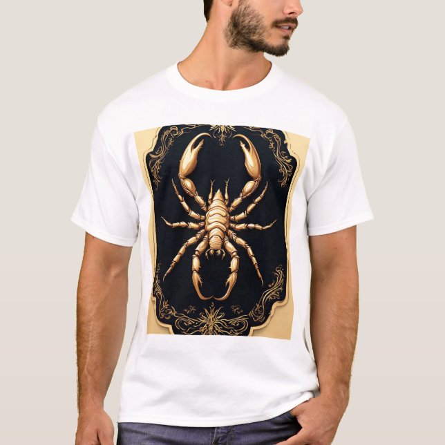 Lyxig gyllene spindelkonst t shirt (Framsida)