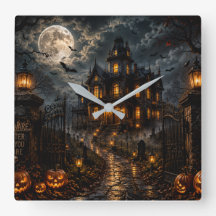 Lyxig Halloween-väggklocka | Goth från Spökhus
