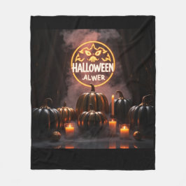 Lyxig Halloweenfilt 2025 🎃🖤 Fleecefilt
