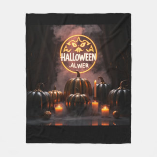 Lyxig Halloweenfilt 2025 🎃🖤 Fleecefilt