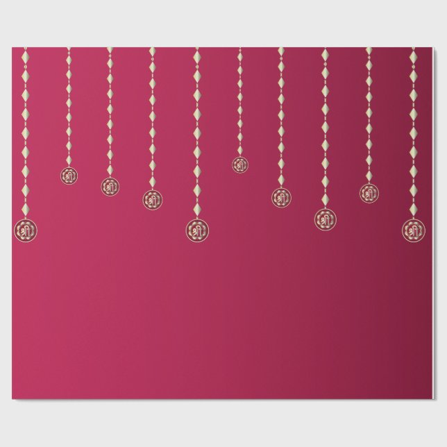 Lyxig hängande Diya Diwali-bakgrund  Presentpapper (Platt)