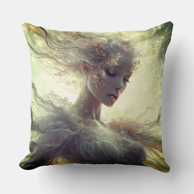 Lyxig himmelskt feminin konst, elegant kudde (Framsida)