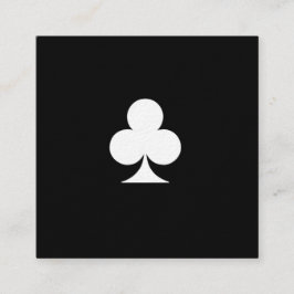 Lyxig högvärdig klubbvisitkortsvart fyrkantigt visitkort