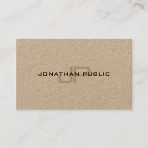 Lyxig högvärdig Kraft papper elegant modern Visitkort