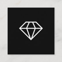 Lyxig högvärdig svart för diamantsmyckenvisitkort