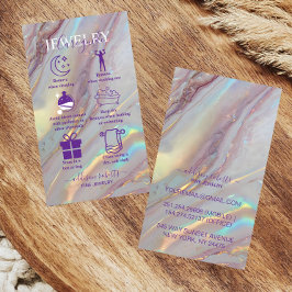 Lyxig Holografisk Glamördesign Smycken Skötsel Visitkort