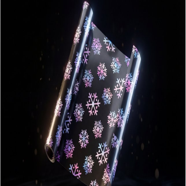 Lyxig holografisk snöflinga julkollektion presentpapper (Skapare uppladdad)