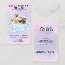 Lyxig hund katt grooming spa visitkort