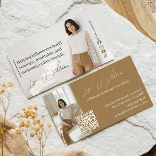 Lyxig Influencer Marketing Konsult QR-kod Visitkort