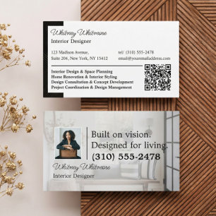 Lyxig Inredningsdesign Stylist för Hemmet Foto QR- Visitkort