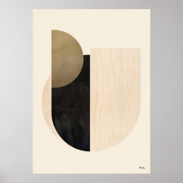 Lyxig Japandi Organisk Geometrisk Abstrakt Väggkon Poster