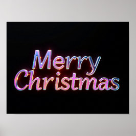 Lyxig Jul Typografi Affisch H14