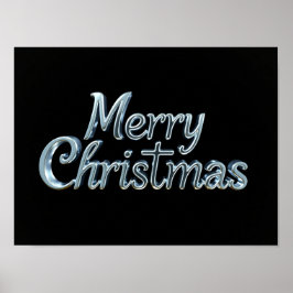 Lyxig Jul Typografi Affisch H18
