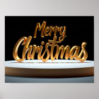 Lyxig Jul Typografi Affisch H33
