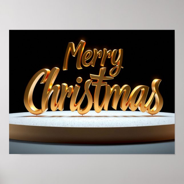 Lyxig Jul Typografi Affisch H33 (Framsidan)